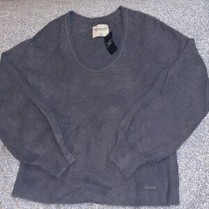 A&F Eyelash Balloon Sleeve Sweater BLUE